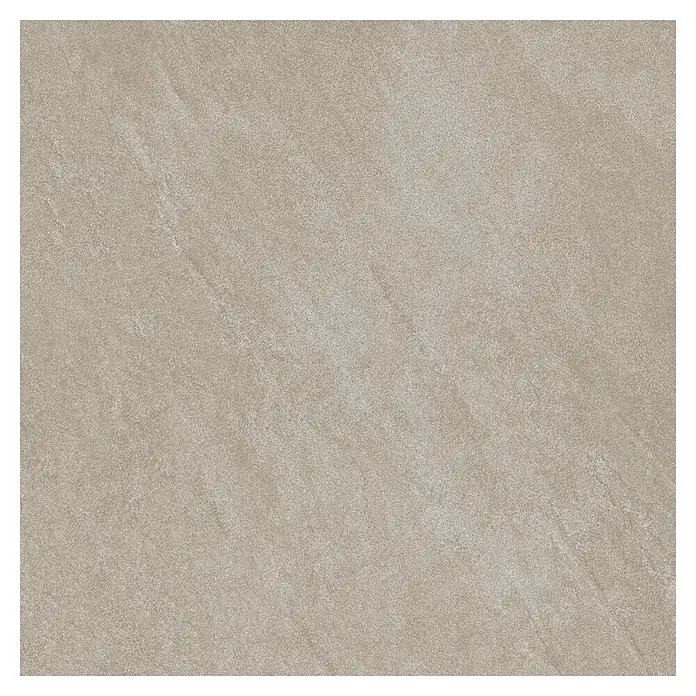 Terrassenfliese Stoneline - 60 x 60 x 2 cm, Beige/Grau, Matt - Nahaufnahme einer strukturierten, quadratischen Bodenfliese in einem sanften Beigeton.