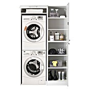 Respekta Armario para lavadora Clara (L x An: 67,6 x 117,4 cm, Blanco, Con armario alto y mueble para la lavadora) | BAUHAUS
