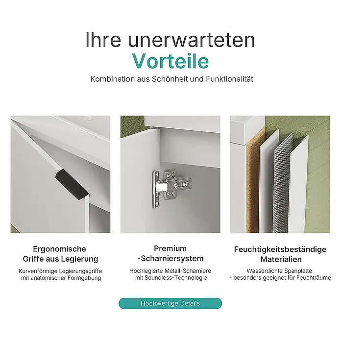 Emke Badmöbel-Set Puris - Weiß