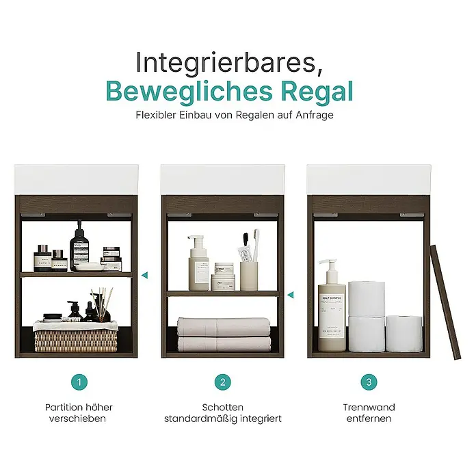 Emke Badmöbel-Set Puris - Rauch-Eiche