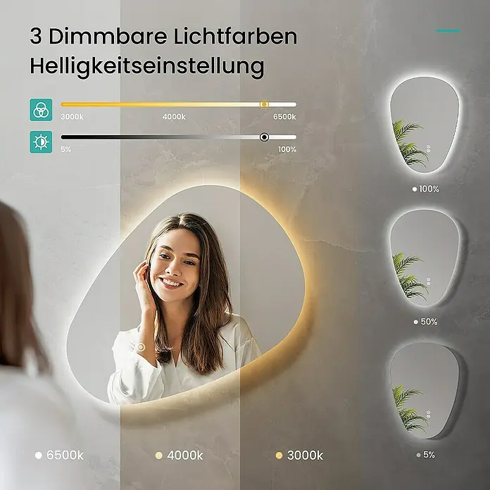 Emke Lichtspiegel Osmar - 80 x 60 cm