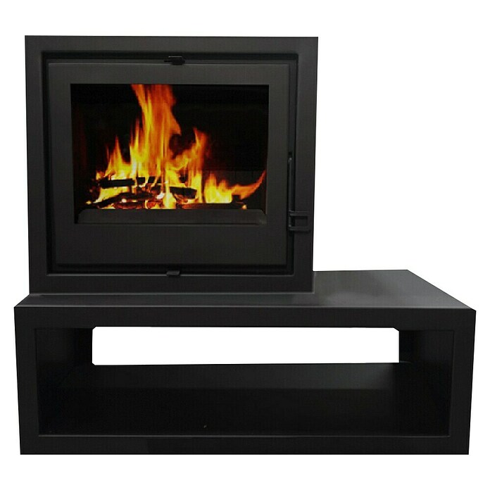 Invicta Hogar de leña Iskra L (6,8 kW, Volumen de calefacción: 220 m³, Antracita) | BAUHAUS