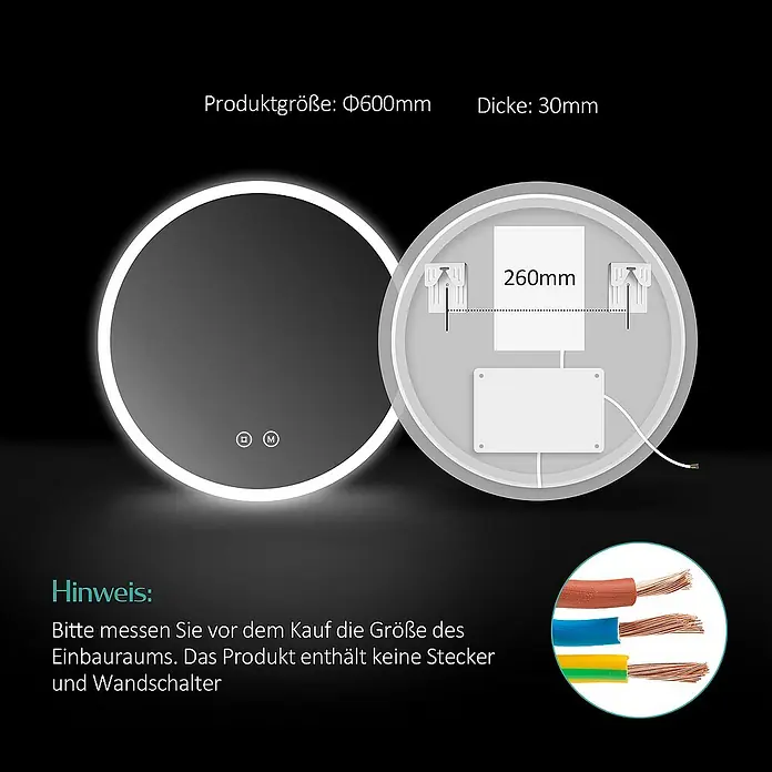 Emke Lichtspiegel Qeros - 60 x 60 cm