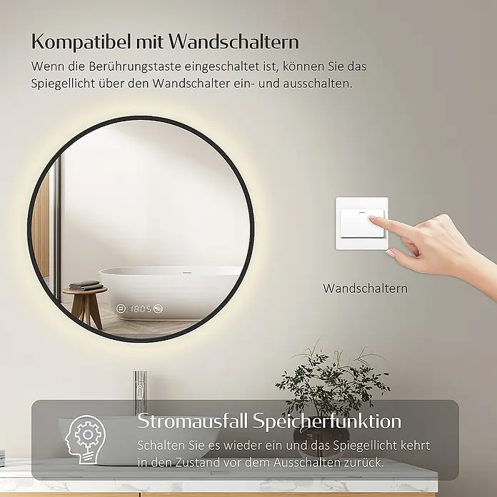 Emke Lichtspiegel Otara - 80 x 80 cm