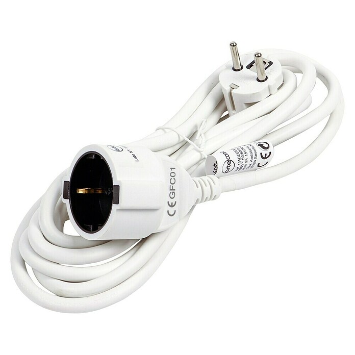 Arte confort Alargo (3 m, Blanco, IP20, H05VV-F) | BAUHAUS