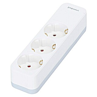 Arte confort Base de enchufe múltiple (x 3, Blanco, IP20, Sin interruptor)
