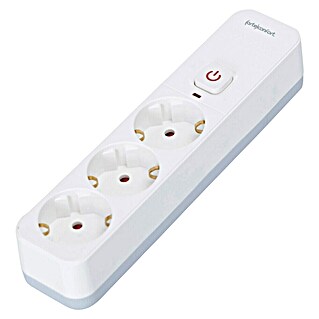 Arte confort Base de enchufe múltiple (x 3, Blanco, IP20, Con interruptor)