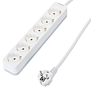 Arte confort Base de enchufe múltiple (x 6, Blanco, 1,5 m, IP20, Sin interruptor)