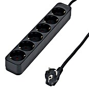 Arte confort Base de enchufe múltiple (x 6, Negro, Longitud del cable: 1,5 m, IP20, Sin interruptor) | BAUHAUS