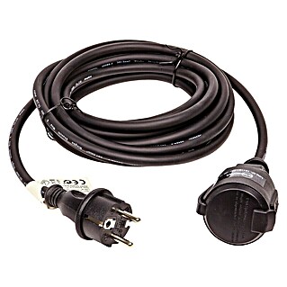 Arte confort Alargo impermeable (5 m, Negro, IP44, H05RR-F)