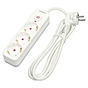 Arte confort Base de enchufe múltiple (x 3, Blanco, 20,9 m, Con interruptor) | BAUHAUS