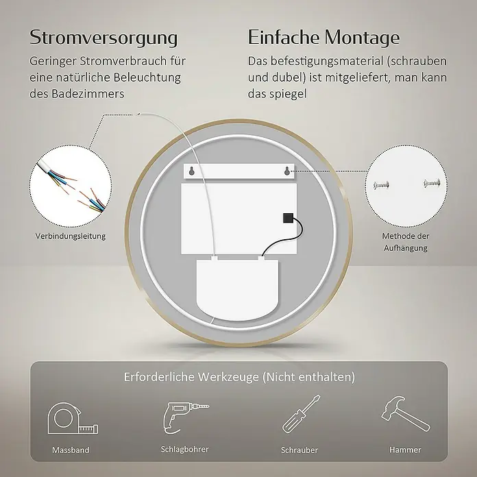 Emke Lichtspiegel Otara - 80 x 80 cm