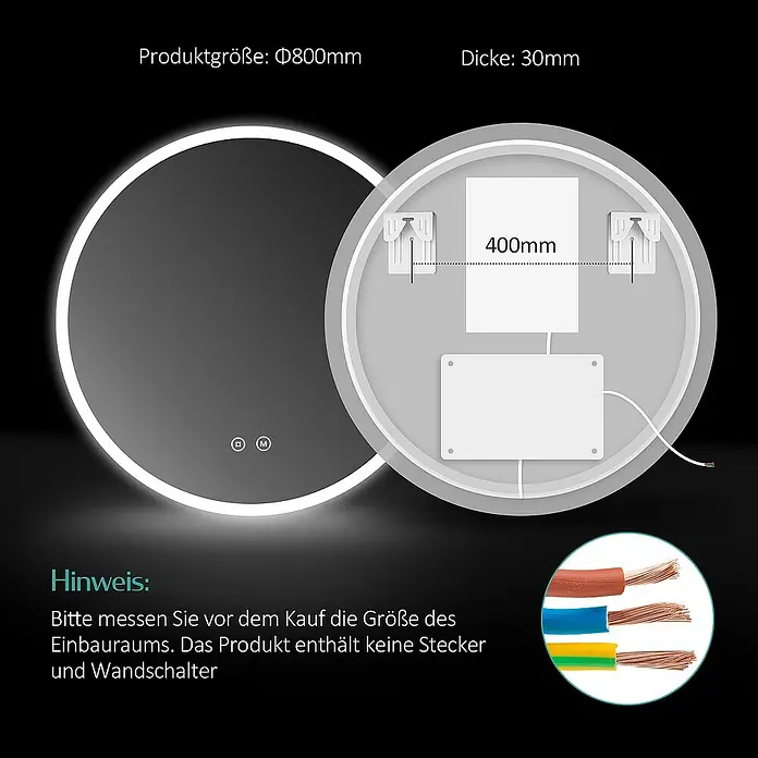 Emke Lichtspiegel Qeros - 80 x 80 cm