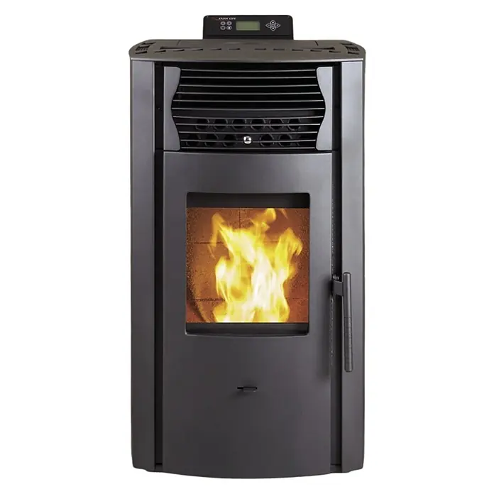 SCHENGER Pelletofen HP51 - 8,8 kW, Raumheizvermögen: 160 m³, 0,9 kg/h, Farbe Verkleidung: Schwarz