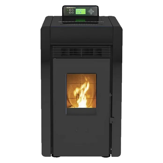 SCHENGER Pelletofen HLP3402 - 5,5 kW, Raumheizvermögen: 120 m³, 0,6 kg/h, Farbe Verkleidung: Schwarz