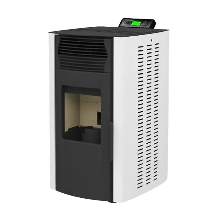 SCHENGER Pelletofen HP51 - 8,8 kW, Raumheizvermögen: 160 m³, 0,9 kg/h, Farbe Verkleidung: Weiß