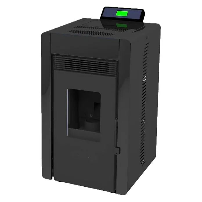 SCHENGER Pelletofen HLP3402 - 5,5 kW, Raumheizvermögen: 120 m³, 0,6 kg/h, Farbe Verkleidung: Schwarz
