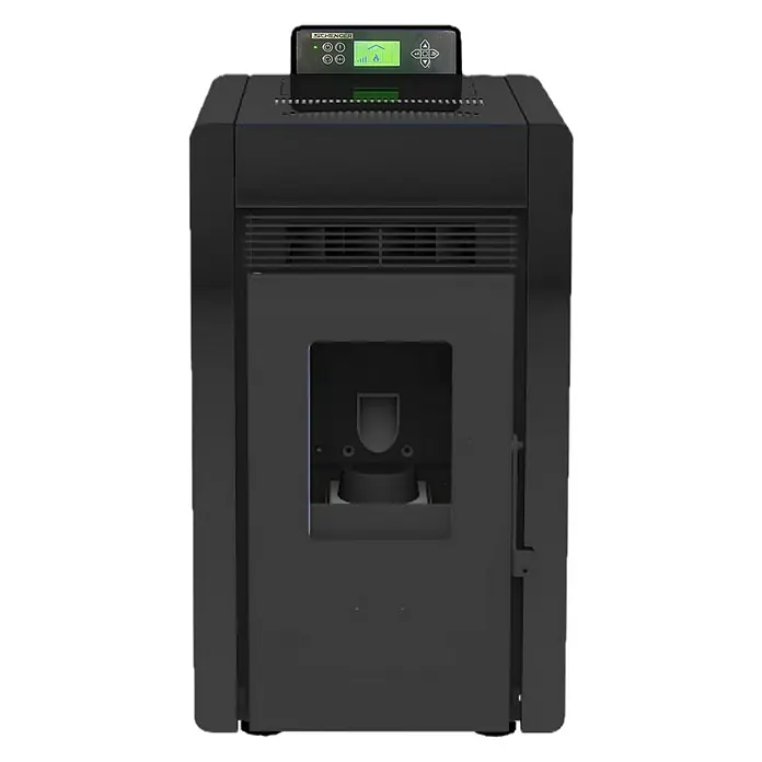 SCHENGER Pelletofen HLP3402 - 5,5 kW, Raumheizvermögen: 120 m³, 0,6 kg/h, Farbe Verkleidung: Schwarz