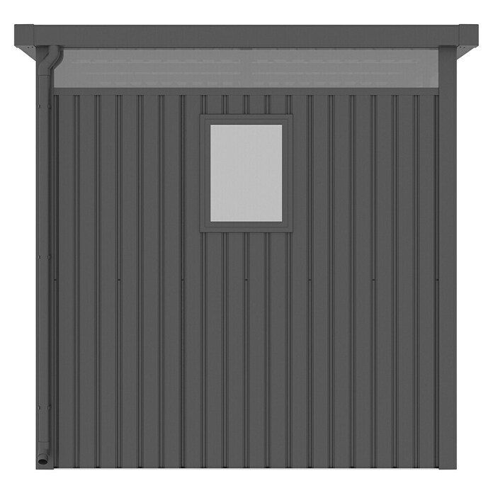 Gardol Gerätehaus Cubus Max (Außenmaß inkl. Dachüberstand (B x T): 294 x 230 cm, Stahl, Schwarz) | BAUHAUS