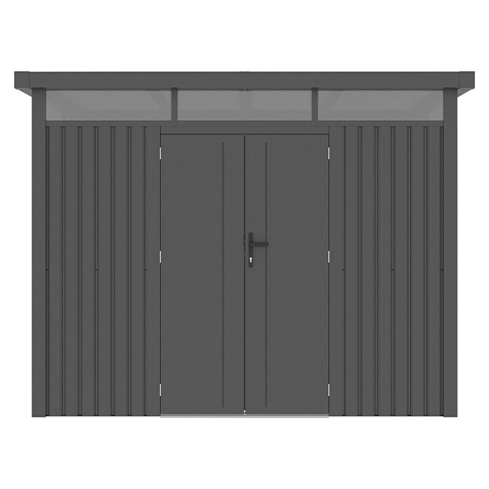 Gardol Gerätehaus Cubus Max (Außenmaß inkl. Dachüberstand (B x T): 294 x 230 cm, Stahl, Schwarz) | BAUHAUS