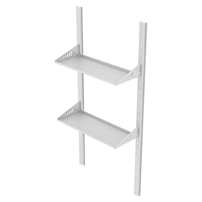 Gardol Regal Prime - Passend für: Gardol Geräteschrank Prime - Metallregal mit zwei Ebenen, ideal für Lagerung. Robustes Design in neutralem Grau, passt in viele Räume. Praktisch und stabil.