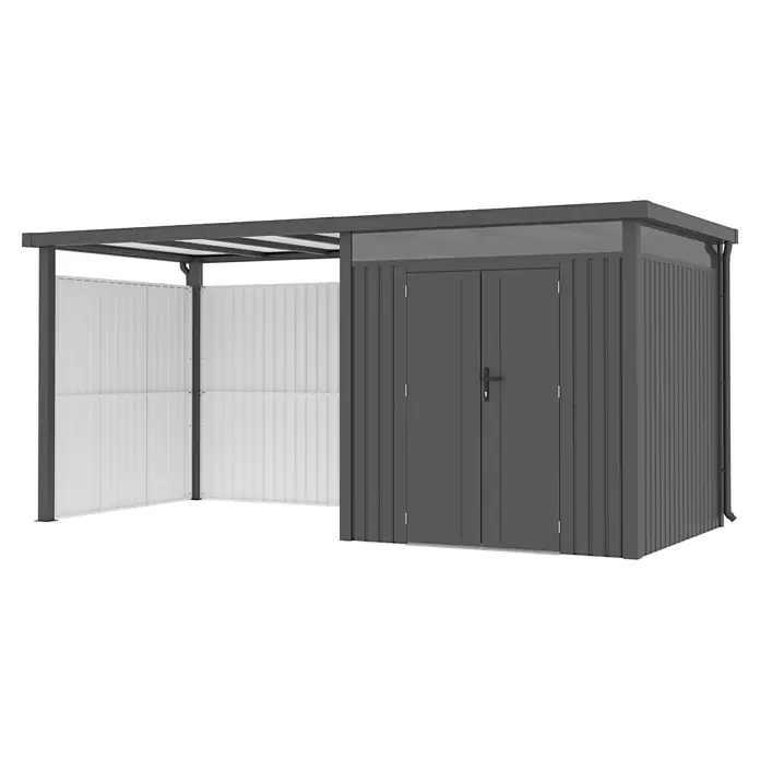 Gardol Rück- & Seitenwand Cubus - Höhe: 190 cm, Passend für: Gardol Gerätehaus-Anbau Cubus & Cubus Max - Ein geräumiges Gerätehaus mit integriertem Unterstand bietet optimalen Stauraum und Schutz vor Witterungseinflüssen.