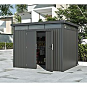 Gardol Gerätehaus Cubus Max (Außenmaß inkl. Dachüberstand (B x T): 294 x 230 cm, Stahl, Schwarz) | BAUHAUS