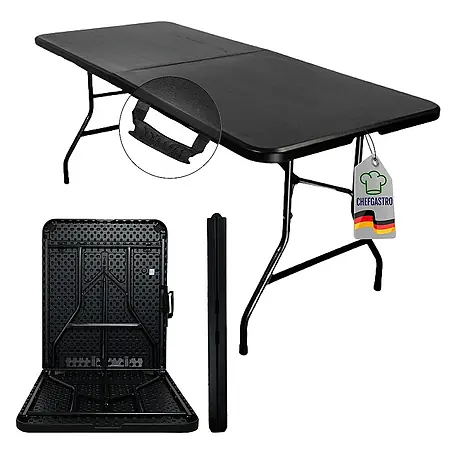 Chefgastro  Gartentisch Buffettisch klappbar aus Kunststoff mit Tragegriff, für 8 Personen