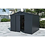 Gardol Gerätehaus Easy One Max (Außenmaß inkl. Dachüberstand (B x T): 277 x 259 cm, Stahl, Anthrazit) | BAUHAUS