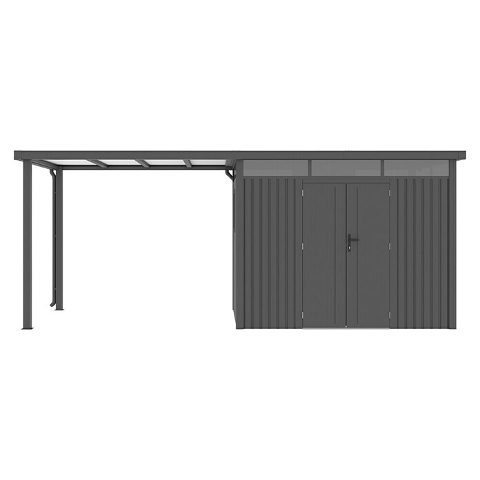 Gardol Prizidek za vrtno lopo Cubus & Cubus Max  (230 x 275 cm, Jeklo, Črna) | 7447 - Zubehör Gartenhäuser Metall | IAGD - Gartenhäuser | IAG - Außenbereichsausstattung | IA - Gartenhartware | I - Stadtgarten | BAUHAUS