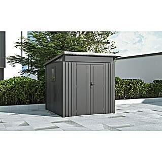 Gardol Gerätehaus Style Midi (Außenmaß inkl. Dachüberstand (B x T): 225 x 253 cm, Stahl, Schwarz)