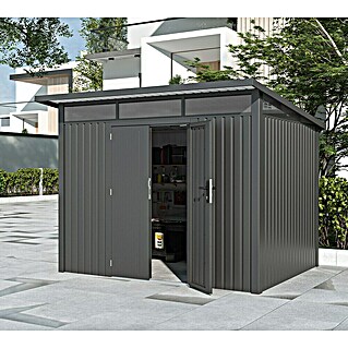 Gardol Gerätehaus Style Max (Außenmaß inkl. Dachüberstand (B x T): 289 x 253 cm, Stahl, Schwarz)