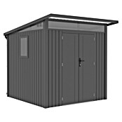 Gardol Gerätehaus Style Midi (Außenmaß inkl. Dachüberstand (B x T): 225 x 253 cm, Stahl, Schwarz) | BAUHAUS