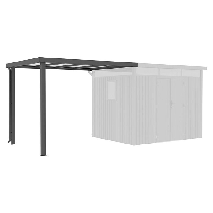 Gardol Prizidek za vrtno lopo Cubus & Cubus Max  (230 x 275 cm, Jeklo, Črna) | 7447 - Zubehör Gartenhäuser Metall | IAGD - Gartenhäuser | IAG - Außenbereichsausstattung | IA - Gartenhartware | I - Stadtgarten | BAUHAUS