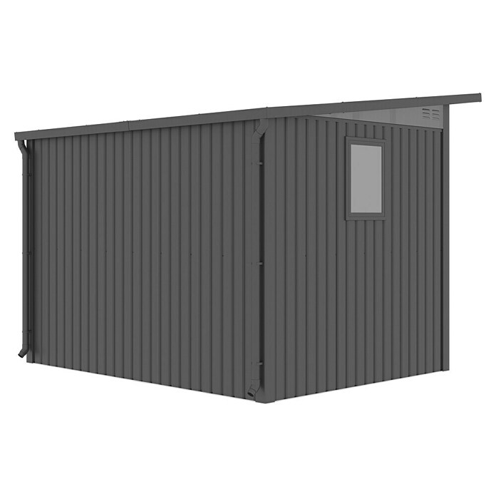 Gardol Gerätehaus Style Max (Außenmaß inkl. Dachüberstand (B x T): 289 x 253 cm, Stahl, Schwarz) | BAUHAUS