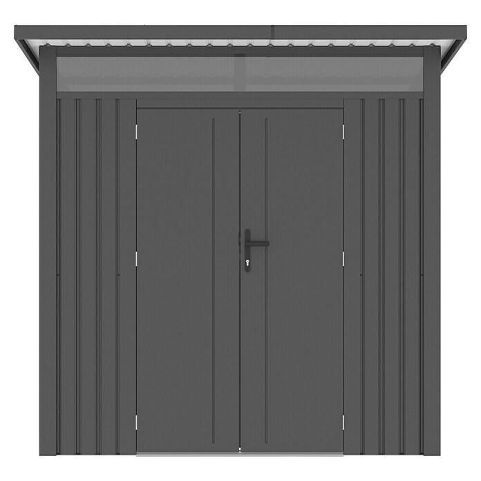 Gardol Gerätehaus Style Midi (Außenmaß inkl. Dachüberstand (B x T): 225 x 253 cm, Stahl, Schwarz) | BAUHAUS