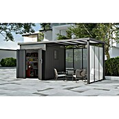 Gardol Zadnja in stranska stena steklenega izgleda Cubus  (Višina: 190 cm, Ustrezno za: Vrtne hiške Gardol Cubus & Cubus Max) | 7447 - Zubehör Gartenhäuser Metall | IAGD - Gartenhäuser | IAG - Außenbereichsausstattung | IA - Gartenhartware | I - Stadtgarten | BAUHAUS