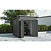 Gardol Gerätehaus Style Midi (Außenmaß inkl. Dachüberstand (B x T): 225 x 253 cm, Stahl, Schwarz) | BAUHAUS