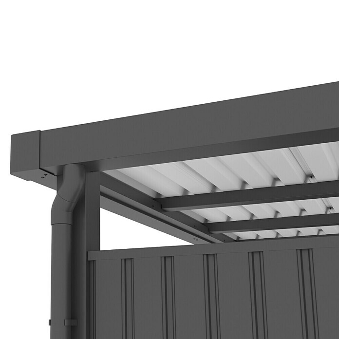 Gardol Prizidek za vrtno lopo Cubus & Cubus Max  (230 x 275 cm, Jeklo, Črna) | 7447 - Zubehör Gartenhäuser Metall | IAGD - Gartenhäuser | IAG - Außenbereichsausstattung | IA - Gartenhartware | I - Stadtgarten | BAUHAUS