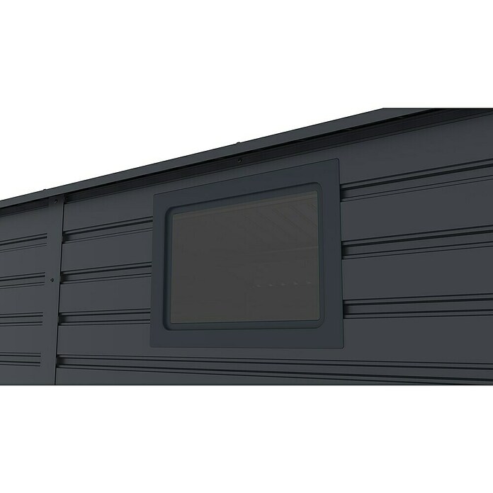 Gardol Gerätehaus Easy One Max (Außenmaß inkl. Dachüberstand (B x T): 277 x 259 cm, Stahl, Anthrazit) | BAUHAUS
