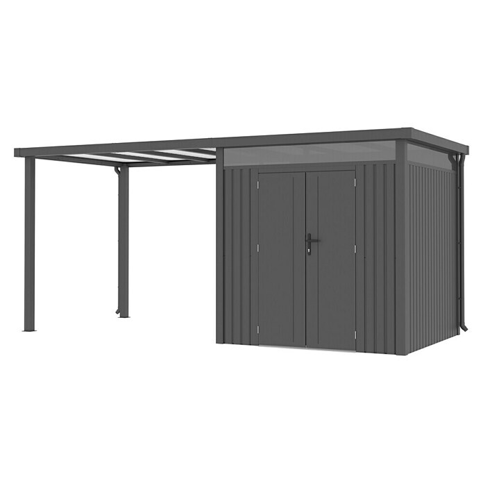 Gardol Prizidek za vrtno lopo Cubus & Cubus Max  (230 x 275 cm, Jeklo, Črna) | 7447 - Zubehör Gartenhäuser Metall | IAGD - Gartenhäuser | IAG - Außenbereichsausstattung | IA - Gartenhartware | I - Stadtgarten | BAUHAUS