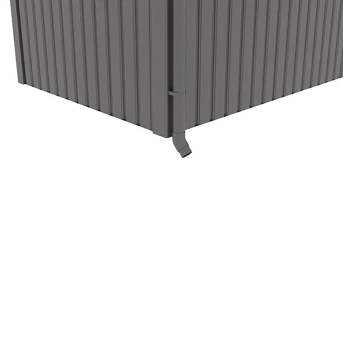 Gardol Gerätehaus Style Max - Außenmaß inkl. Dachüberstand (B x T): 289 x 253 cm, Stahl, Schwarz - Graues Wellblechdach mit Regenrinne. Das Dach ist modern und schlicht gehalten und bietet Schutz vor Witterungseinflüssen.