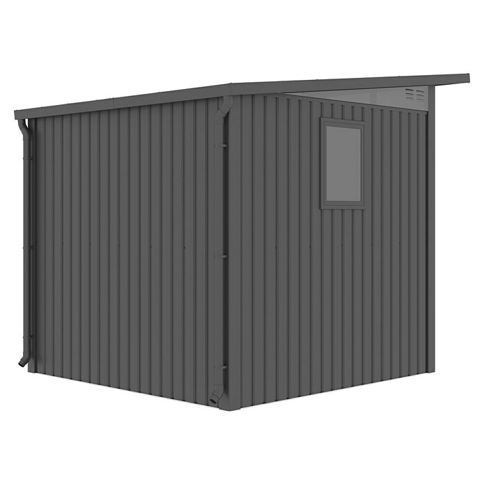 Gardol Gerätehaus Style Midi (Außenmaß inkl. Dachüberstand (B x T): 225 x 253 cm, Stahl, Schwarz) | BAUHAUS