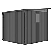 Gardol Gerätehaus Style Midi (Außenmaß inkl. Dachüberstand (B x T): 225 x 253 cm, Stahl, Schwarz) | BAUHAUS