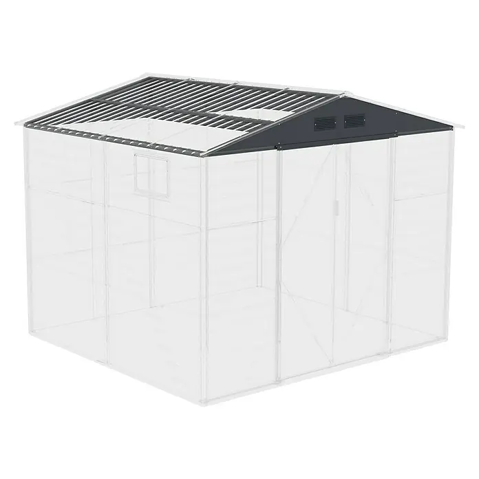 Gardol Ersatzdach Giebel für Easy One Max - Passend für: Gardol Gerätehaus Easy One Max - Abbildung eines geräumigen Gartenhauses mit Dach und Fenstern. Das Haus bietet ausreichend Platz für Gartengeräte.