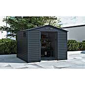 Gardol Gerätehaus Easy One Max (Außenmaß inkl. Dachüberstand (B x T): 277 x 259 cm, Stahl, Anthrazit) | BAUHAUS