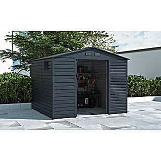 Gardol Gerätehaus Easy One Max (Außenmaß inkl. Dachüberstand (B x T): 277 x 259 cm, Stahl, Anthrazit)