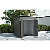 Gardol Gerätehaus Style Midi (Außenmaß inkl. Dachüberstand (B x T): 225 x 253 cm, Stahl, Schwarz) | BAUHAUS