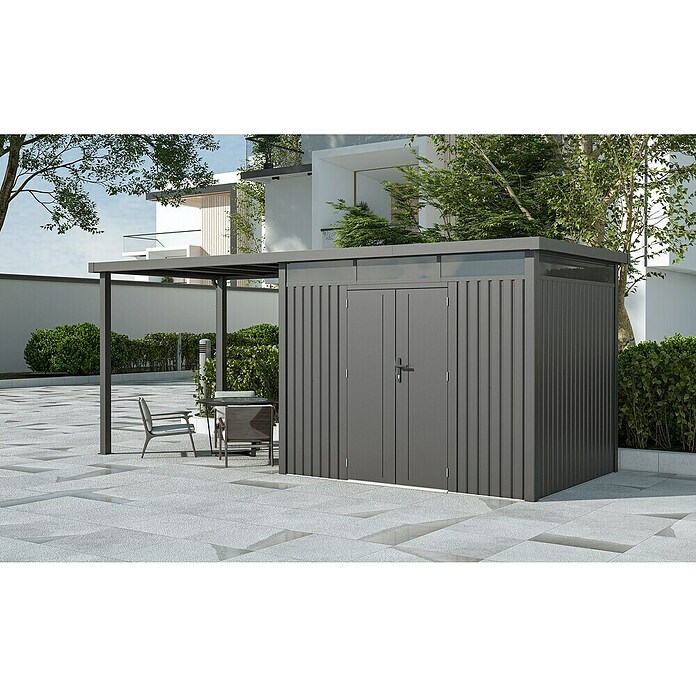 Gardol Prizidek za vrtno lopo Cubus & Cubus Max  (230 x 275 cm, Jeklo, Črna) | 7447 - Zubehör Gartenhäuser Metall | IAGD - Gartenhäuser | IAG - Außenbereichsausstattung | IA - Gartenhartware | I - Stadtgarten | BAUHAUS