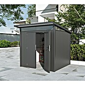 Gardol Gerätehaus Style Midi (Außenmaß inkl. Dachüberstand (B x T): 225 x 253 cm, Stahl, Schwarz) | BAUHAUS